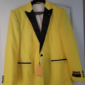 Vibrant Yellow Tuxedo with Black Trim